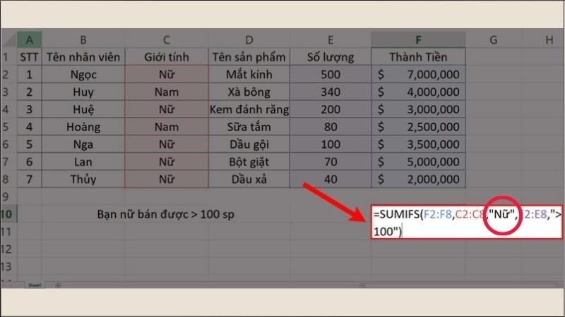 Cách Sử Dụng Hàm Sumif Hiệu Quả Trong Excel